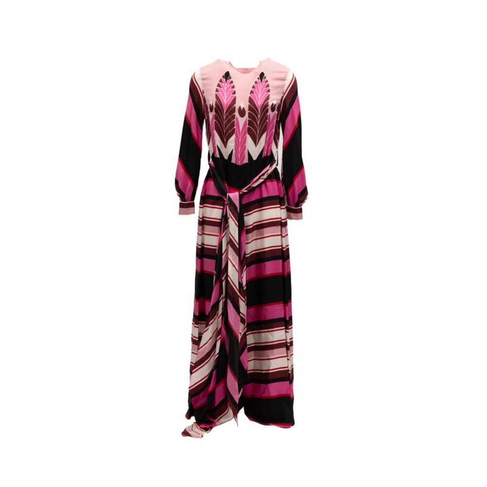 Valentino Garavani Pink Dress with Burgundy Women's details